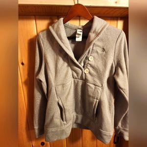 Gray North Face pull over